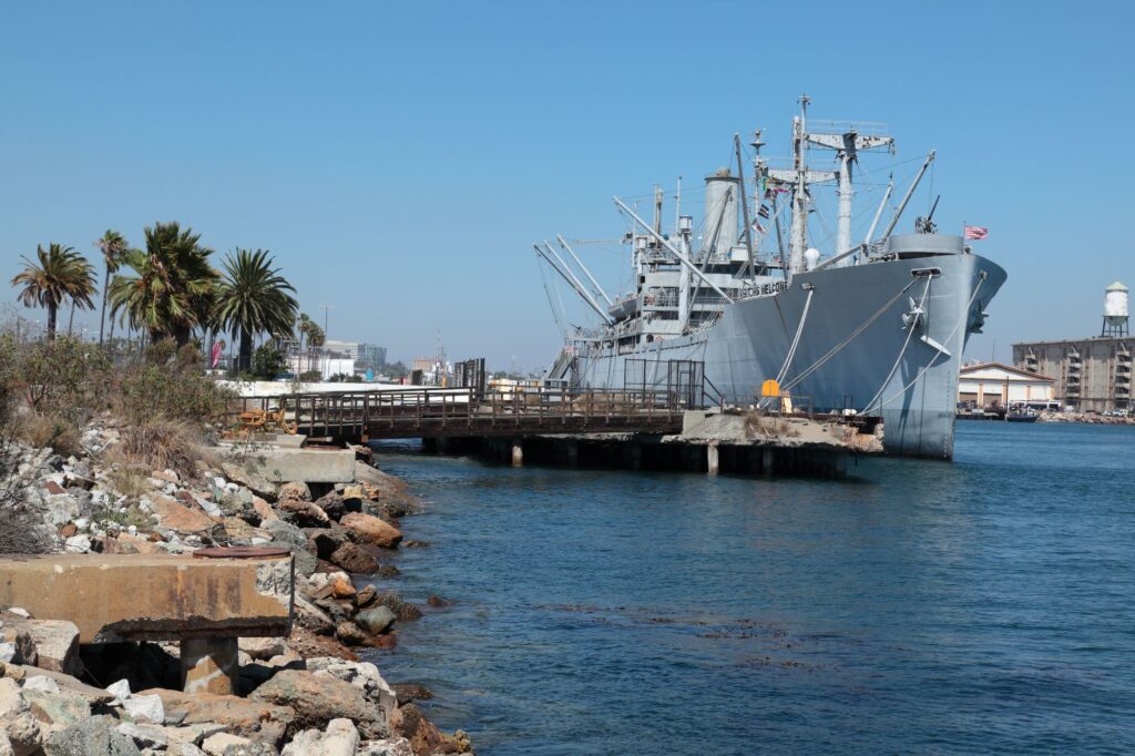 View of SS Lane Victory in the San Pedro area of Los Angeles, California. Photo by CYSUN.